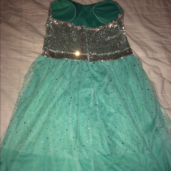 Mint Green Prom Dress - Picture 3 of 4