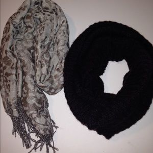 Scarves from Nordstrom and H&M