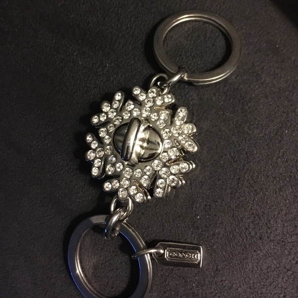 Coach Accessories - Coach crystal snowflake turnlock key fob