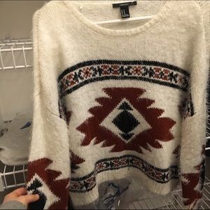 shaggy Aztec sweater