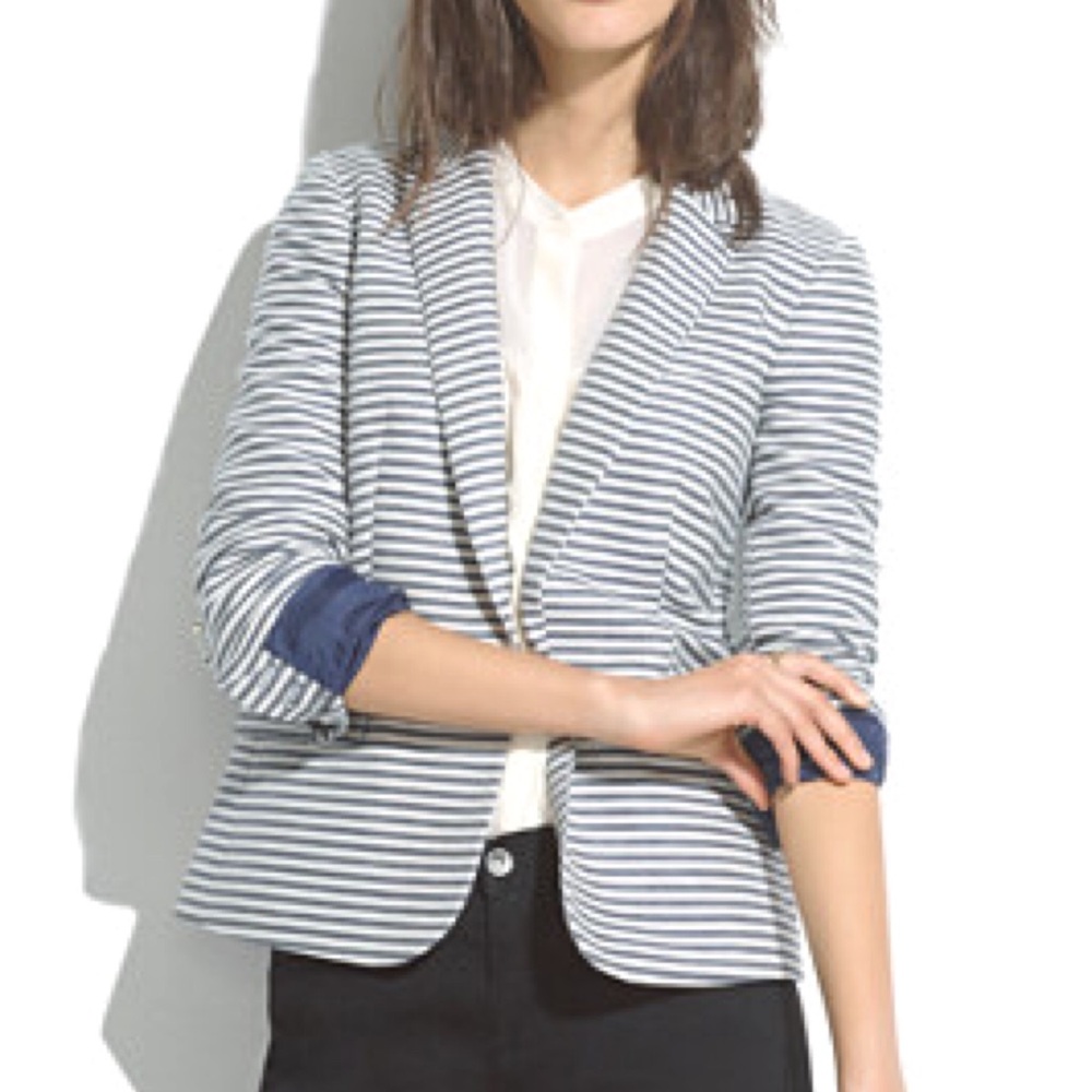 Madewell Striped Tailored Blazer