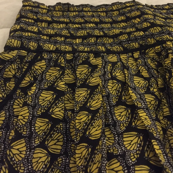 Anthropologie Monarch Butterfly Print Skirt - Picture 2 of 3