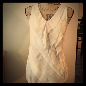 White and cream sleeveless top from Express