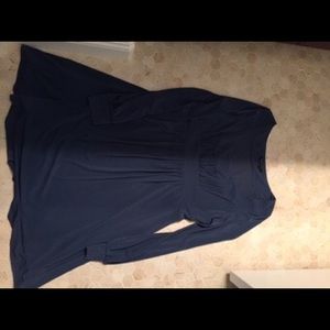 Steel blue silk dress