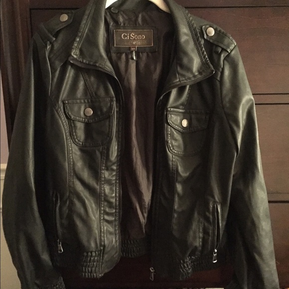 Faux leather jacket
