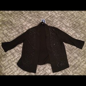 Black cardigan with silver gems