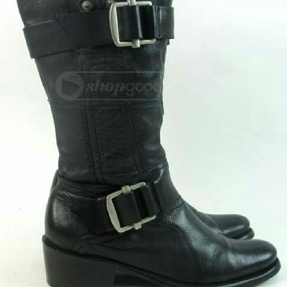 Black vera wang Chantel moto boots