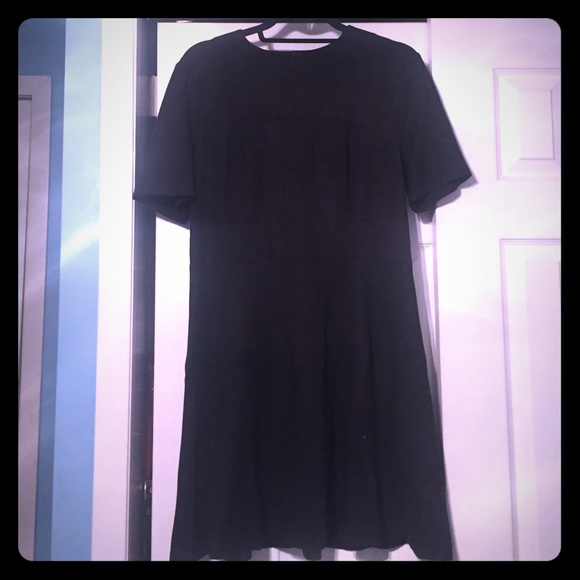 NWT!!! Fate fit and flare black suede dress