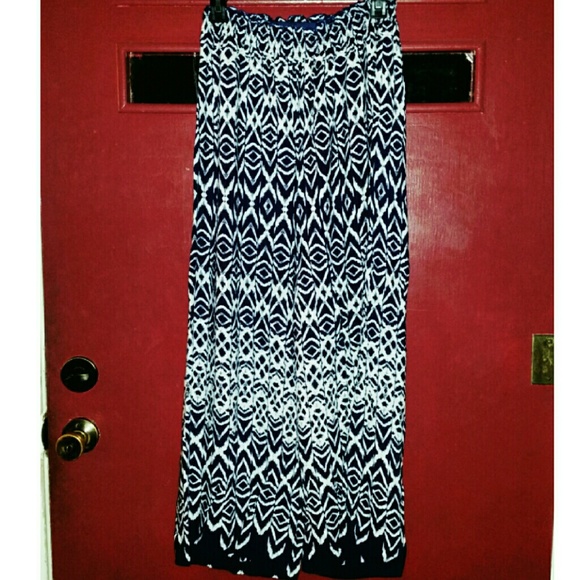 Blue & White Palazzo Pants