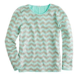 J.Crew Zigzag Sequin Shirt