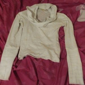 White scoop neck shirt