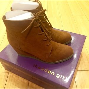 Super Cute Madden Girl Wedge Booties size 7