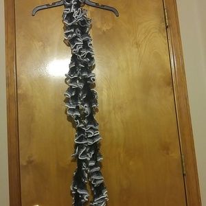 Black and white hand crochet Scarf