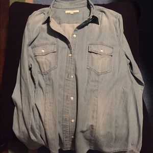 Long sleeve denim button down