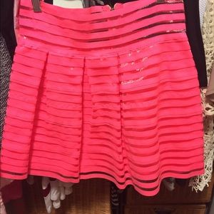 Hot Pink Stripe Skirt