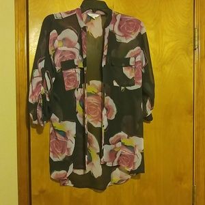 Candies black sheer top