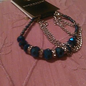Royal blue and silver bracelet
