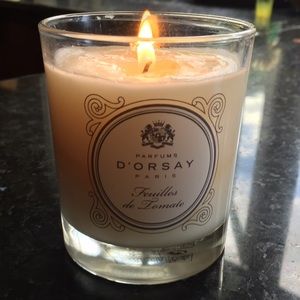 Luxury French perfume candle fresh tomato leaf
