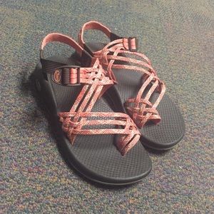 Pink Chacos with 3 straps