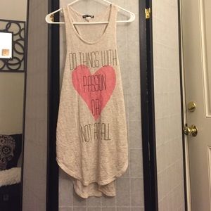 Long graphic tank top