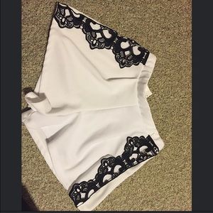 White fabric shorts
