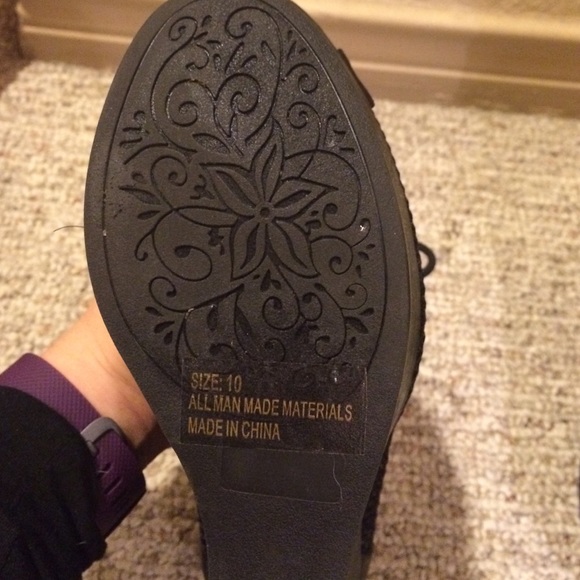 Black Lace Up Wedges, Never Been Worn - Picture 3 of 4