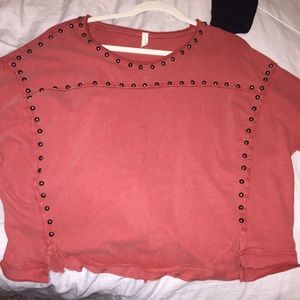Free people burnt orange shirt