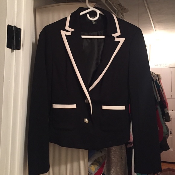 Black & White Forever 21 Blazer