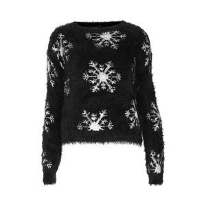 Topshop Snowflake Textured Sweater US 4 Like New