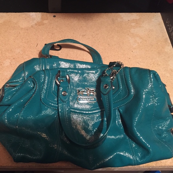 Teal Coach Purse/navy purse