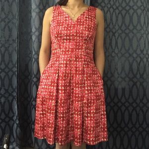 Red Floral Print Dress