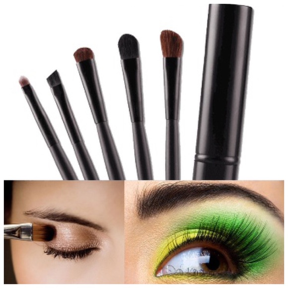 Other - 3/$25💋 BOUTIQUE 🌀HOST PICK🌀 5pc Cosmetic Brush Kit Brow and Eyes Tool Set