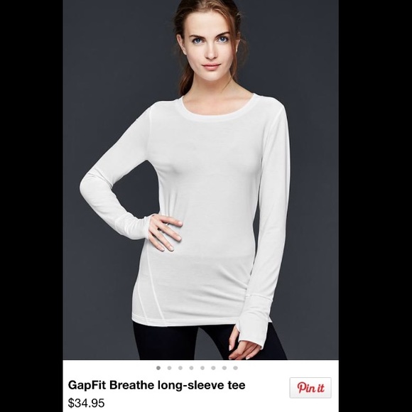 Gapfit breathe white shirt long sleeve white