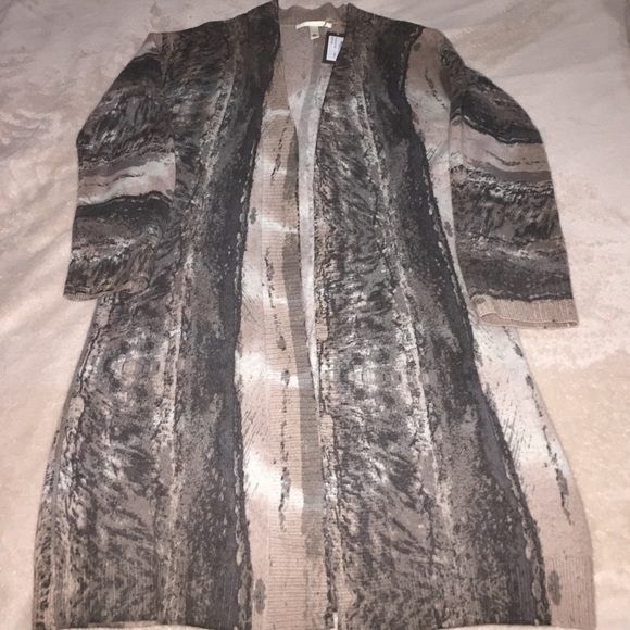 Burning Torch Long Open Cardigan