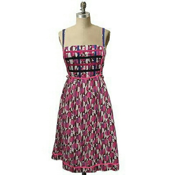 Free People Dresses & Skirts - Free People Pink Geo Print Sundress  Sz 2