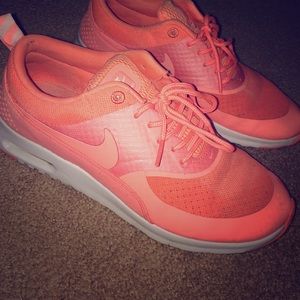 Coral women's Nike Air Max Theas, size 7.5.