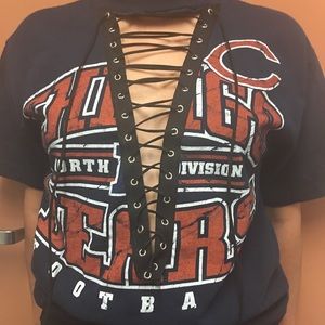 LF inspired lace up T shirt