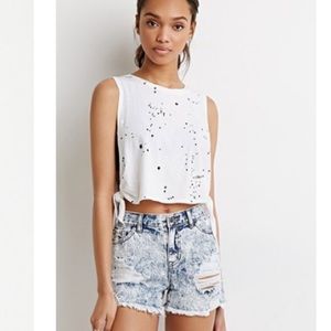Forever 21 Acid washed shorts. Pics from F21.
