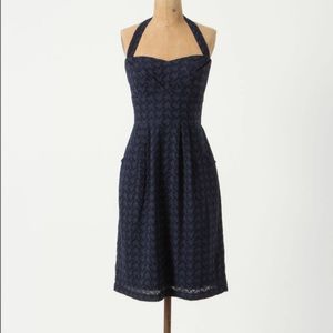 Sale! Anthropologie Eyelet Branch Halter Dress