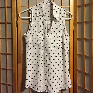 Polka dot tank. Portofino from Express. Like new!