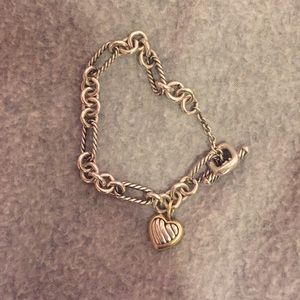 David Yurman | Jewelry | David Yurman Heart Charm Bracelet | Poshmark