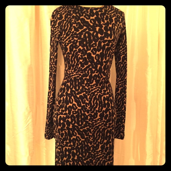 Tory Burch Fitted Animal Print Dress