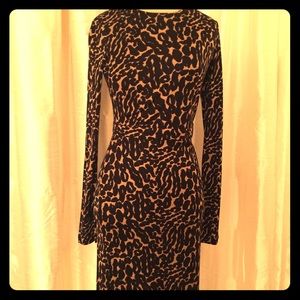Tory Burch Fitted Animal Print Dress