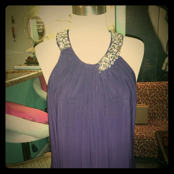 Plum Cocktail Party Dress