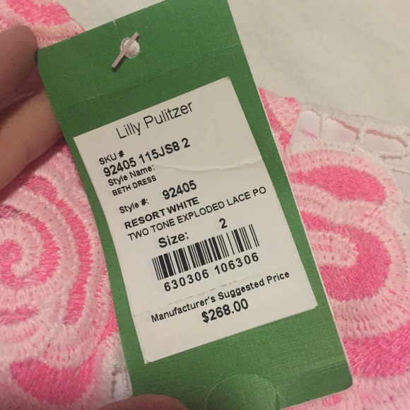 Lilly Pulitzer Two Tone Exploded Lace size 2 - Picture 4 of 4