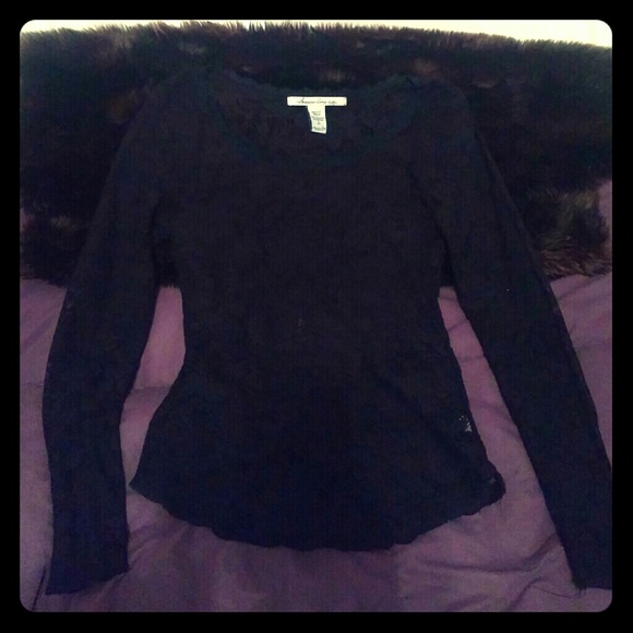 American Rag lace long sleeve shirt