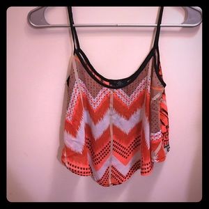 Flowy orange crop top