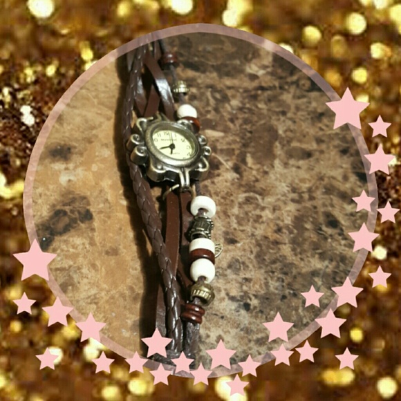 SALE! RETRO LEATHER BUTTERFLY BRACELET WATCH