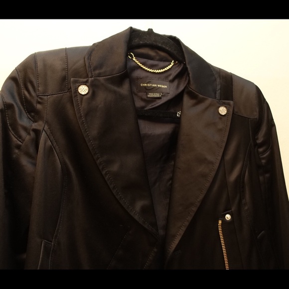 Christian Weber Black Satin Jacket - Picture 3 of 4