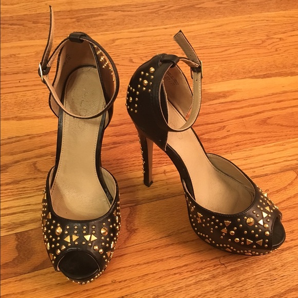 Studded Peep Toe Platforms